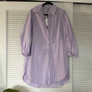 NWT lilac purple shirt dress